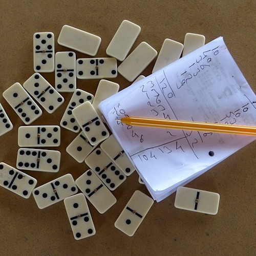 Illustration of dominos being used in maths
